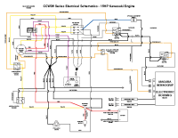 Ferris C C W36 Series Walk- Behind Mower 15 H P Kawasaki Engine Models 5900749 & 5900756 Wiring Diagram