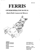 Ferris Hydro Walk Operator Manual
