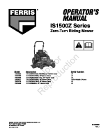Ferris IS1500Z Operator Manual