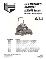 Ferris IS2000Z Operators Manual
