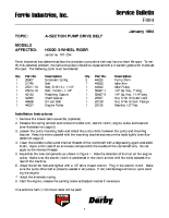 Ferris Service Bulletin F004 A-Section pump drive belt replacement for the H3020 Series 3-Wheel Rider