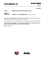 Ferris Service Bulletin F023 Idler pulleys cutting fuel lines on the ProCut Z 52Inch models (Serial No. 101 ? 350)