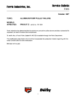 Ferris Service Bulletin F025 Aluminum pump pulley failure on the ProCut Z Series (Serial No. 101 ? 500)
