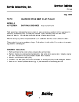 Ferris Service Bulletin F028 Gearbox drive belt idler pulley on the BGF Walk-Behind models (Serial No. 101 ? 1810)