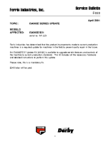 Ferris Service Bulletin F033 IS4000Z Series update for the IS4000Z_D31 model (Serial No. 101 ? 225)