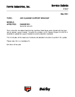 Ferris Service Bulletin F037 Air cleaner support bracket for the IS4000Z_D31 model (Serial No. 226 ? 275)