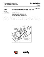 Ferris Service Bulletin F038 Incorrectly assebled seat stop rod on the 1000ZKAV12_48 model  1000ZKAv23_52 model IS3000ZKAV25_61 model