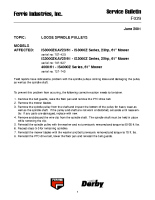 Ferris Service Bulletin F039 Loose spnidle pulleys on the IS3000ZKAV23_61 model  IS3000ZKAV25_61 model & 4000_61 model
