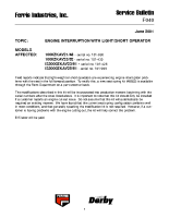Ferris Service Bulletin F040 Engine interruption with light _ short operator on 1000ZKAV21_48 model  1000ZKAV23_52 model  IS3000ZKAV23_61 model  IS3000ZKAV25_61 model