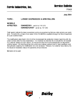 Ferris Service Bulletin F042 Lower suspension a-arm failure on the IS4000Z_D31 model Serial No. 101 To 375 and the IS4000Z_KAV27 model Serial No. 101 To 260