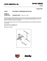 Ferris Service Bulletin F044 Incorrect dampener installed on the IS4000Z_KAV27 model (Serial No. 211 ? 260)