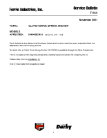 Ferris Service Bulletin F048 Clutch drive spring anchor for the IS4000Z_D31 model (Serial No. 376 ? 435)