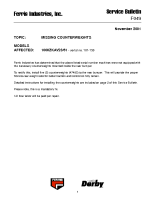 Ferris Service Bulletin F049 Missing counterweights on the 1000ZKAV23_61 model (Serial No. 101 ? 150)