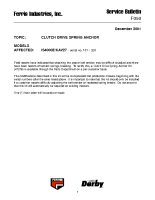 Ferris Service Bulletin F050 Clutch drive spring anchor on the IS4000Z_KAV27 model Serial No. 101 ? 320