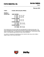 Ferris Service Bulletin F051 Hydro drive idler spring on the 1000Z Series IS1000Z Series IS3000Z Series & IS4000Z Series mowers