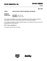 Ferris Service Bulletin F054 Drive shaft thrust bearing upgrade for the BGF32B Serial No. 101 ? 250 & BGF32KA Serial No. 101 ? 245