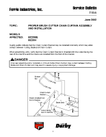 Ferris Service Bulletin F056 Proper brush cutter chain curtain assembly and installation for the BC25BE & BC25H models