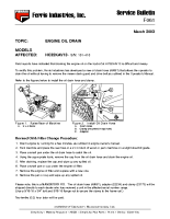 Ferris Service Bulletin F061 Engine oil drain for the HC32KAV13 model Serial No. 101 ? 410