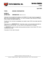 Ferris Service Bulletin F063 Engine overheating on the IS5000Z_C31D model Serial No. 101 ? 410