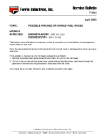 Ferris Service Bulletin F064 Possible pinched or kinked fuel hoses on the IS3000ZFKAV2561 model Serial No. 101 ? 1320 & IS3000ZXK27_61 model Serial No. 101 ? 503
