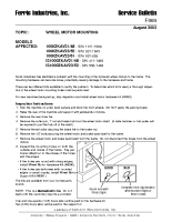 Ferris Service Bulletin F069 Wheel motor mounting on the 1000Z Series & IS1000Z Series models