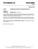 Ferris Service Bulletin F070 Premature failure of the radiator mounts on the IS5000Z_C31D model