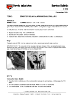 Ferris Service Bulletin F072 Starter relay _ alarm module failure on the IS5000Z_C31D model