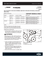 Ferris service Bulletin F092 EXPORT MODELS ONLY Relocation of Deck Spring Idler Bolt to Prevent Potential Deck Belt Kick-offs