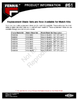 Ferris PI-61 Replacement Blade sets