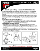 Ferris PI-62 Spindle spacer rings