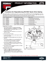 Ferris PI-70 IS5100Z  Hydro spring drive positioning